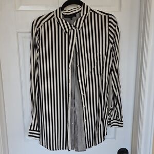 Black and White Striped Womens Shirt